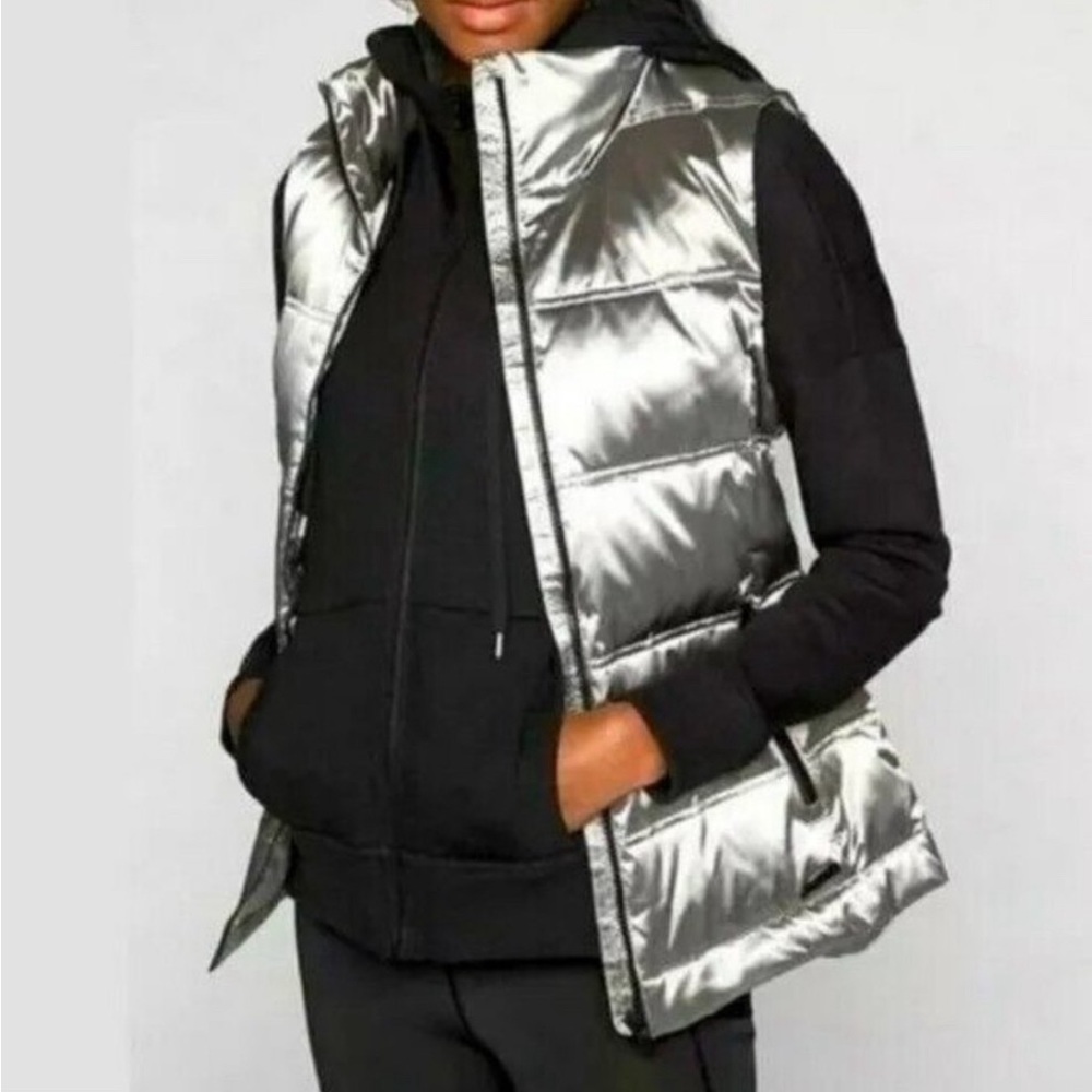 Athleta Silver Twill Vest